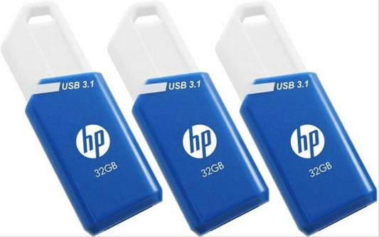 USB 3.1 HP 32GB X755W PACK DE 3 AZUL